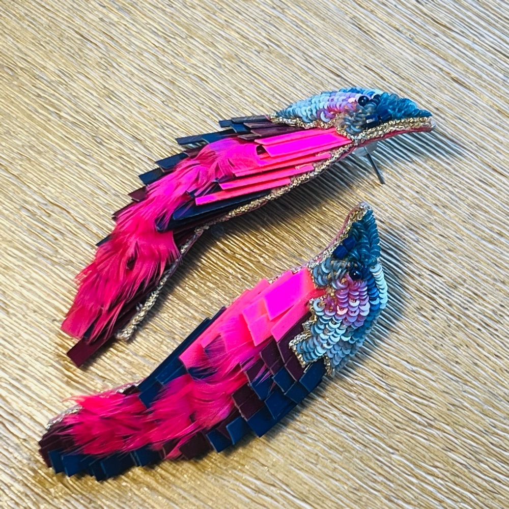 Mignonne Gavigan Fuchsia Bird Earrings